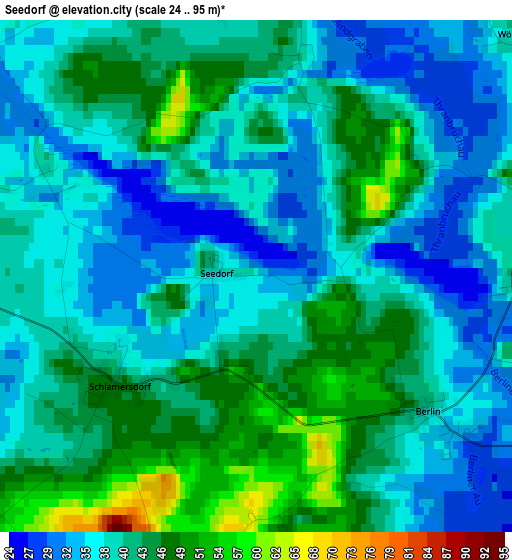 Seedorf elevation map