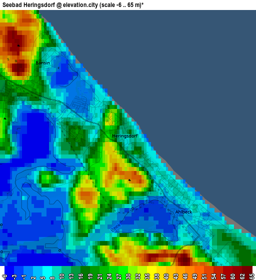 Seebad Heringsdorf elevation map