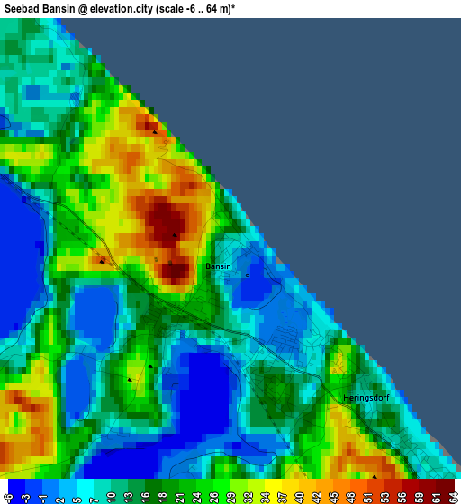 Seebad Bansin elevation map