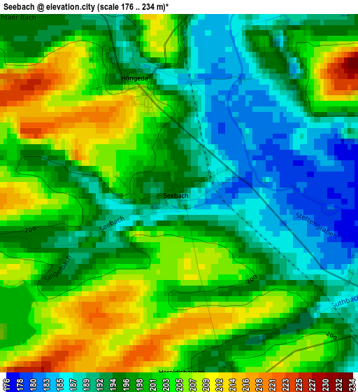 Seebach elevation map