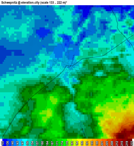 Schwepnitz elevation map