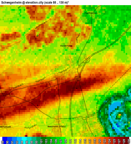 Schwegenheim elevation map