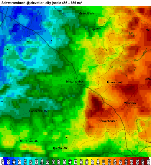 Schwarzenbach elevation map