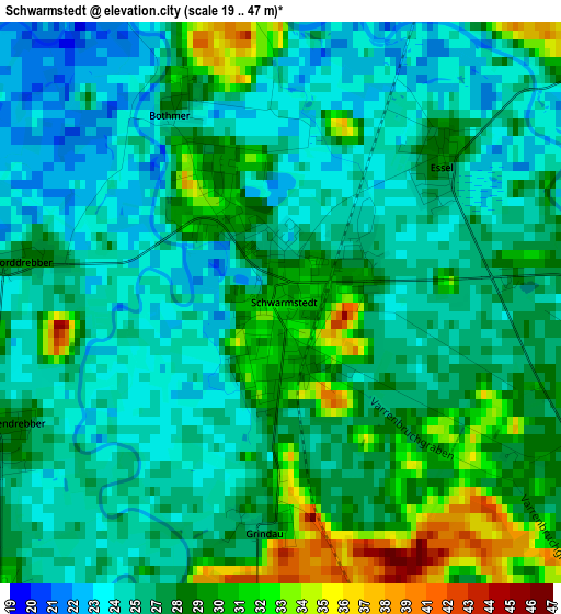 Schwarmstedt elevation map