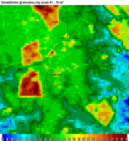 Schwaförden elevation map