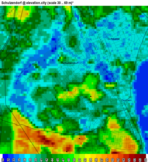 Schulzendorf elevation map