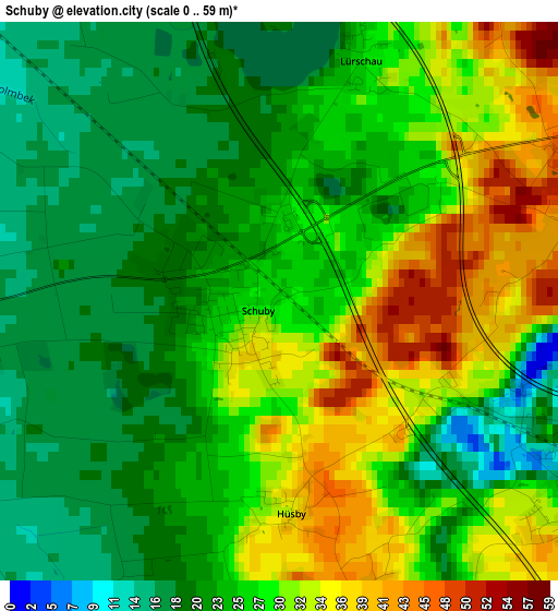 Schuby elevation map