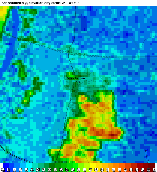 Schönhausen elevation map