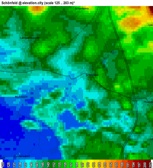 Schönfeld elevation map