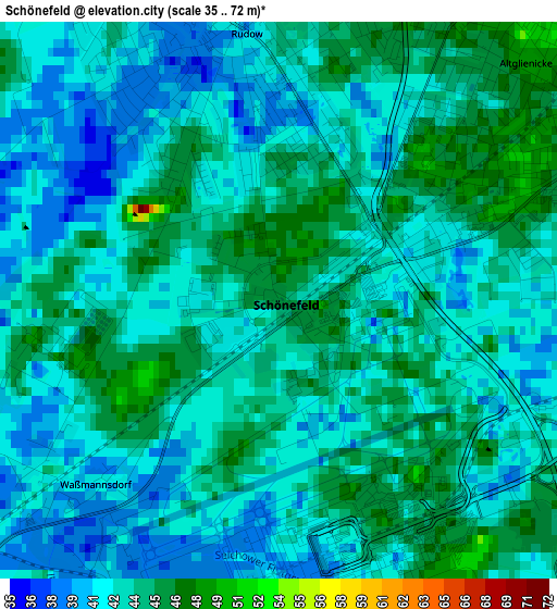 Schönefeld elevation map