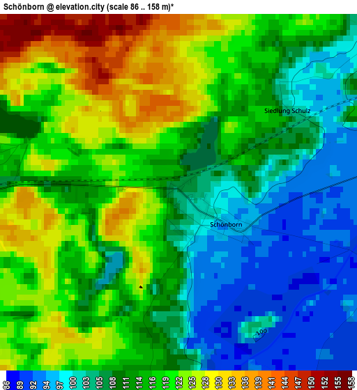 Schönborn elevation map