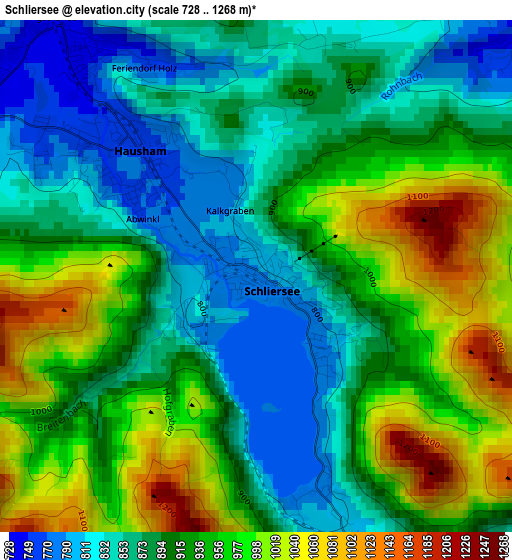 Schliersee elevation map