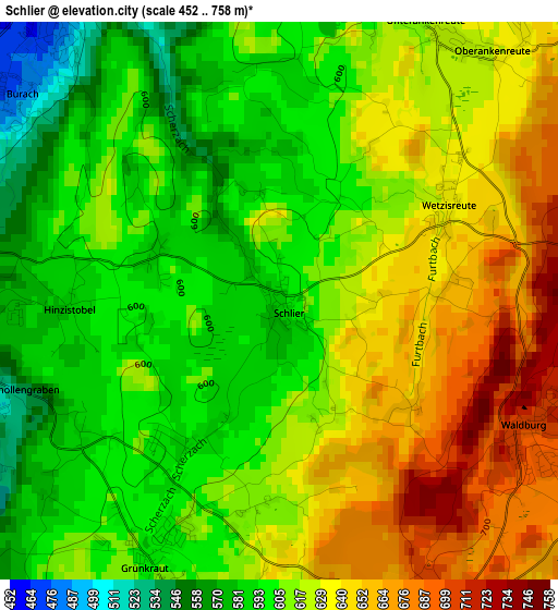 Schlier elevation map