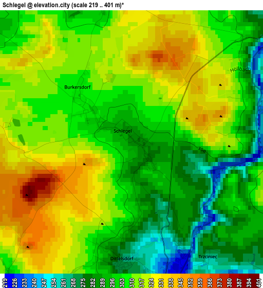 Schlegel elevation map