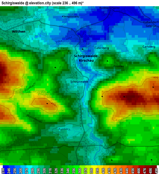 Schirgiswalde elevation map