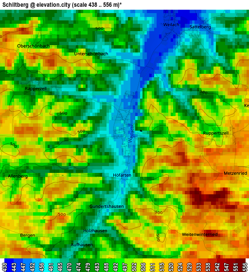 Schiltberg elevation map