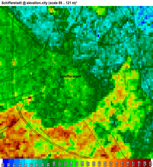 Schifferstadt elevation map