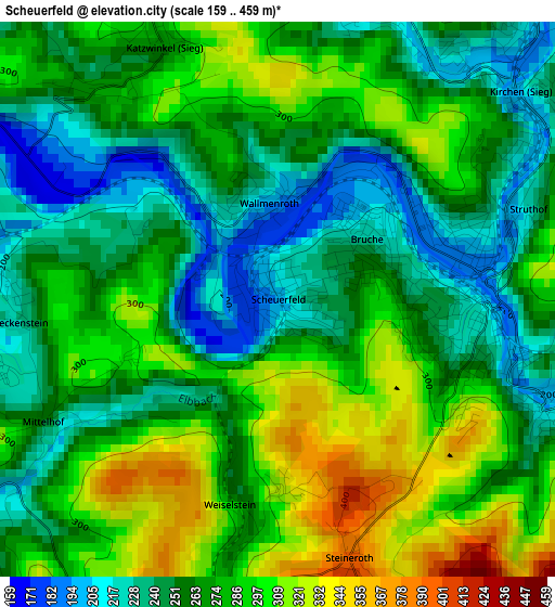 Scheuerfeld elevation map