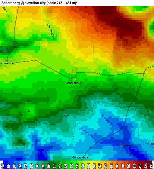 Schernberg elevation map