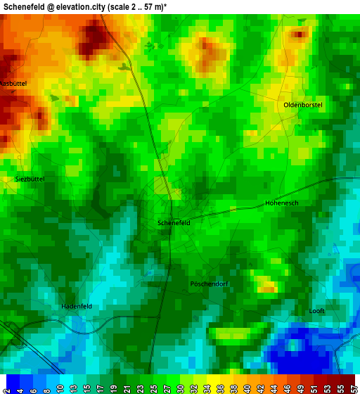 Schenefeld elevation map