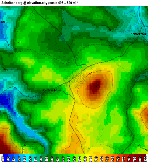 Scheibenberg elevation map