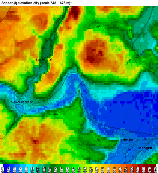 Scheer elevation map