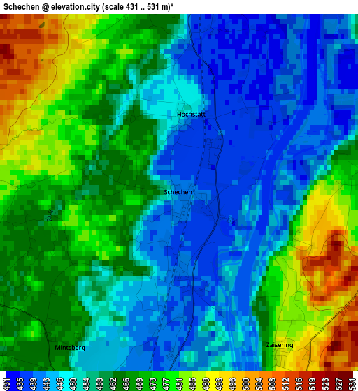 Schechen elevation map