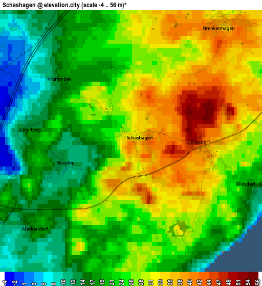 Schashagen elevation map