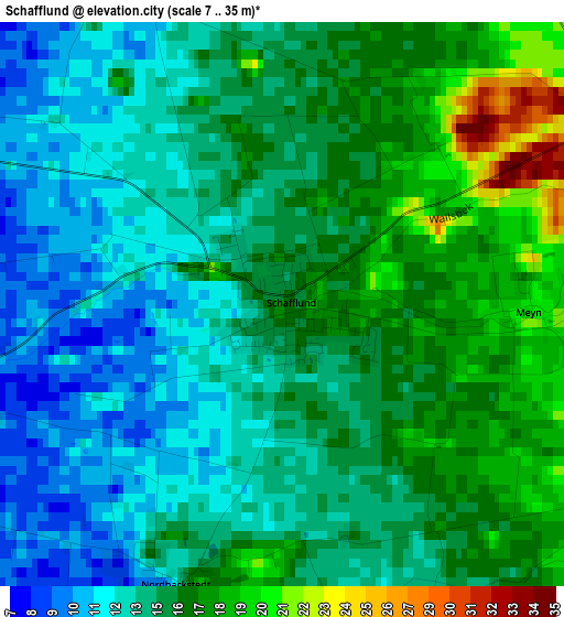 Schafflund elevation map