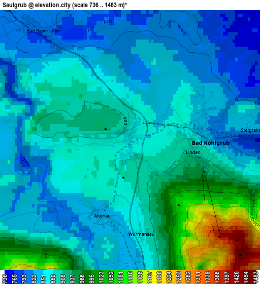 Saulgrub elevation map