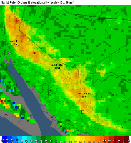 Sankt Peter-Ording elevation map