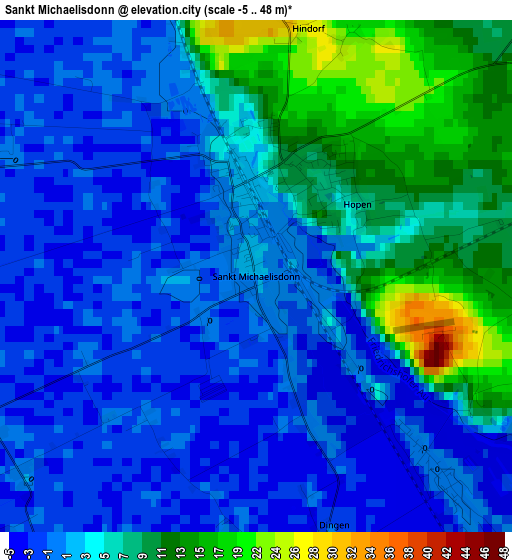 Sankt Michaelisdonn elevation map