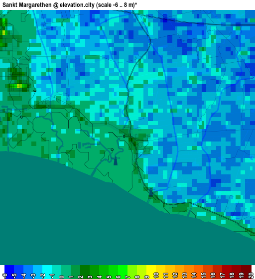 Sankt Margarethen elevation map