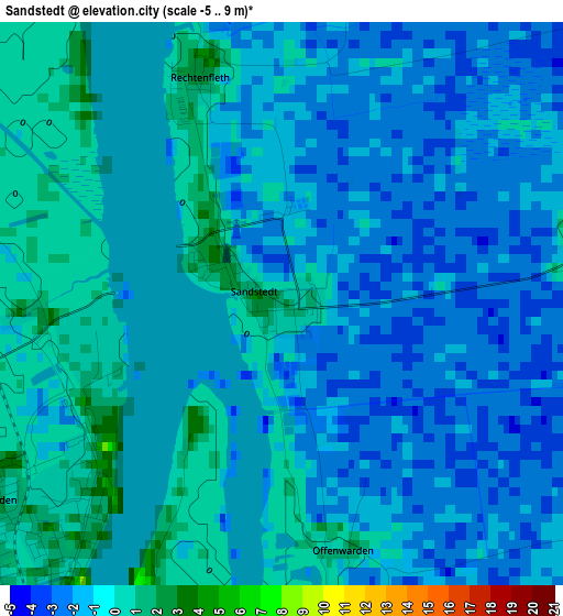 Sandstedt elevation map