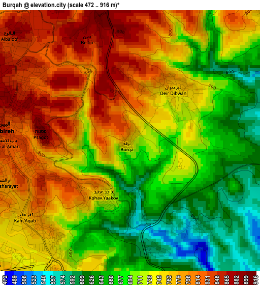 Burqah elevation map