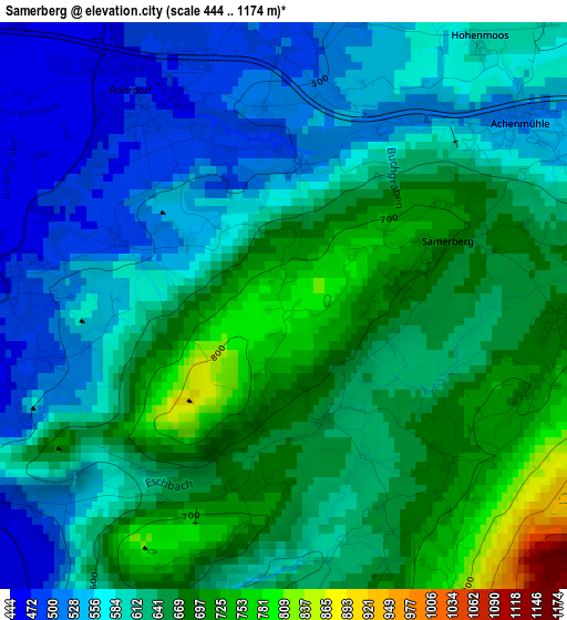 Samerberg elevation map