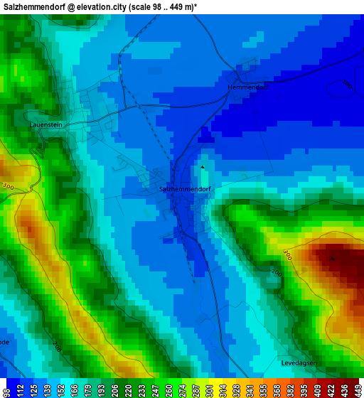 Salzhemmendorf elevation map