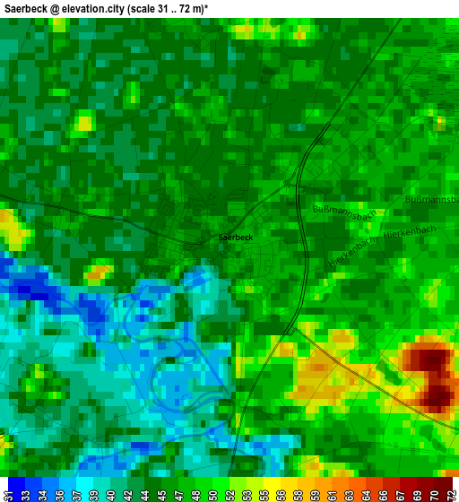 Saerbeck elevation map