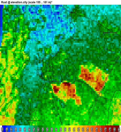 Rust elevation map