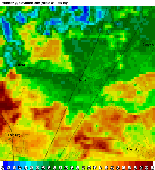 Rüdnitz elevation map
