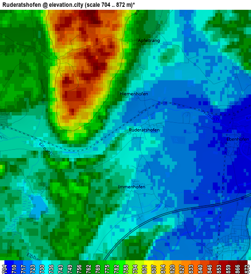 Ruderatshofen elevation map