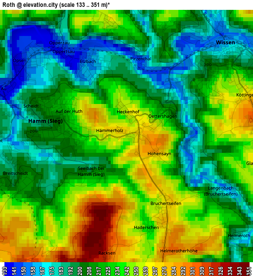 Roth elevation map