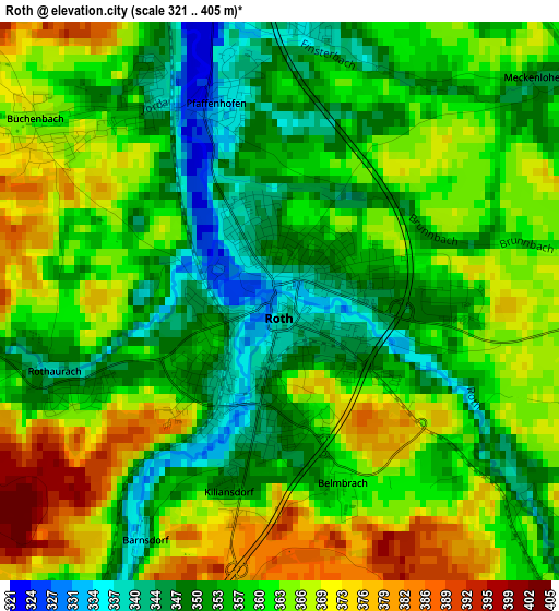 Roth elevation map