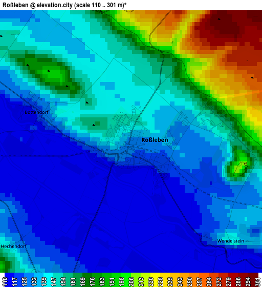 Roßleben elevation map