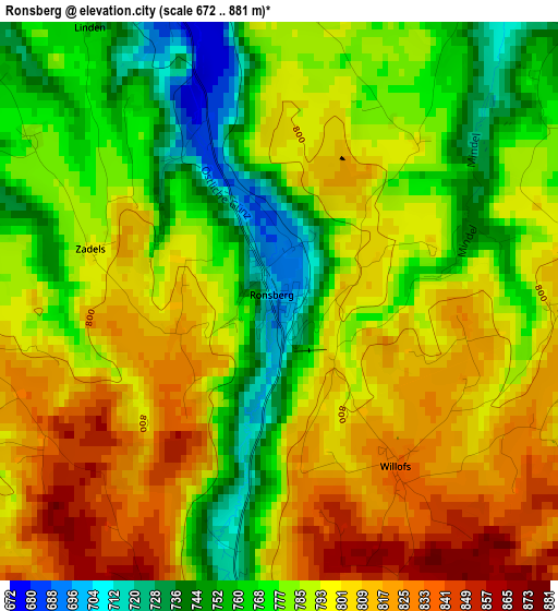 Ronsberg elevation map