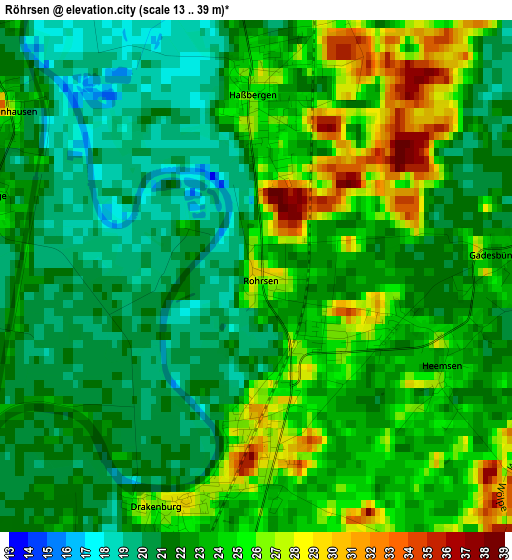 Röhrsen elevation map