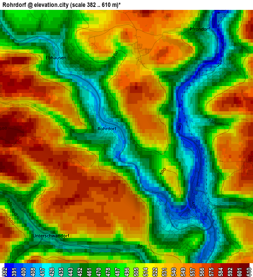 Rohrdorf elevation map