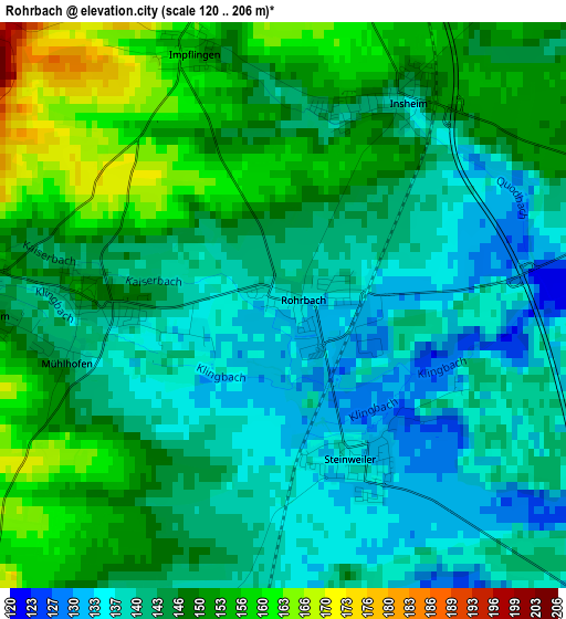 Rohrbach elevation map