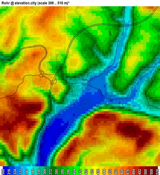 Rohr elevation map