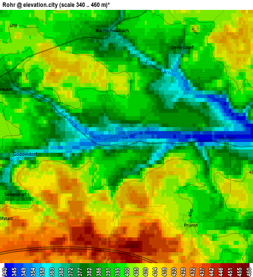 Rohr elevation map